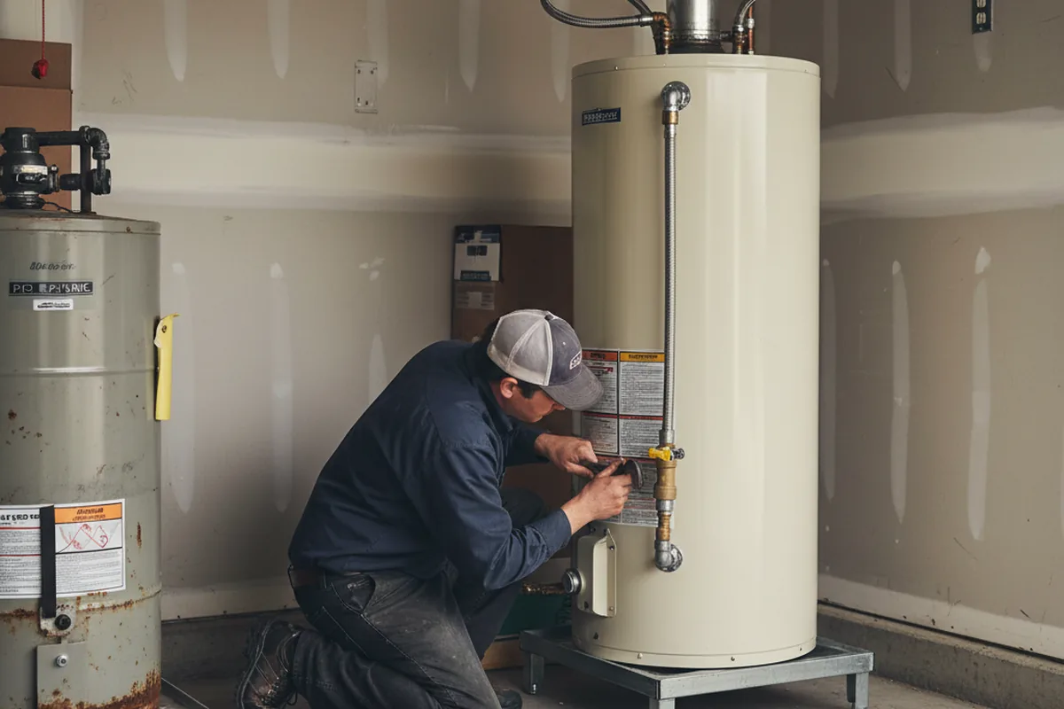 Water heater and shutoff valve replacement in Tekamah